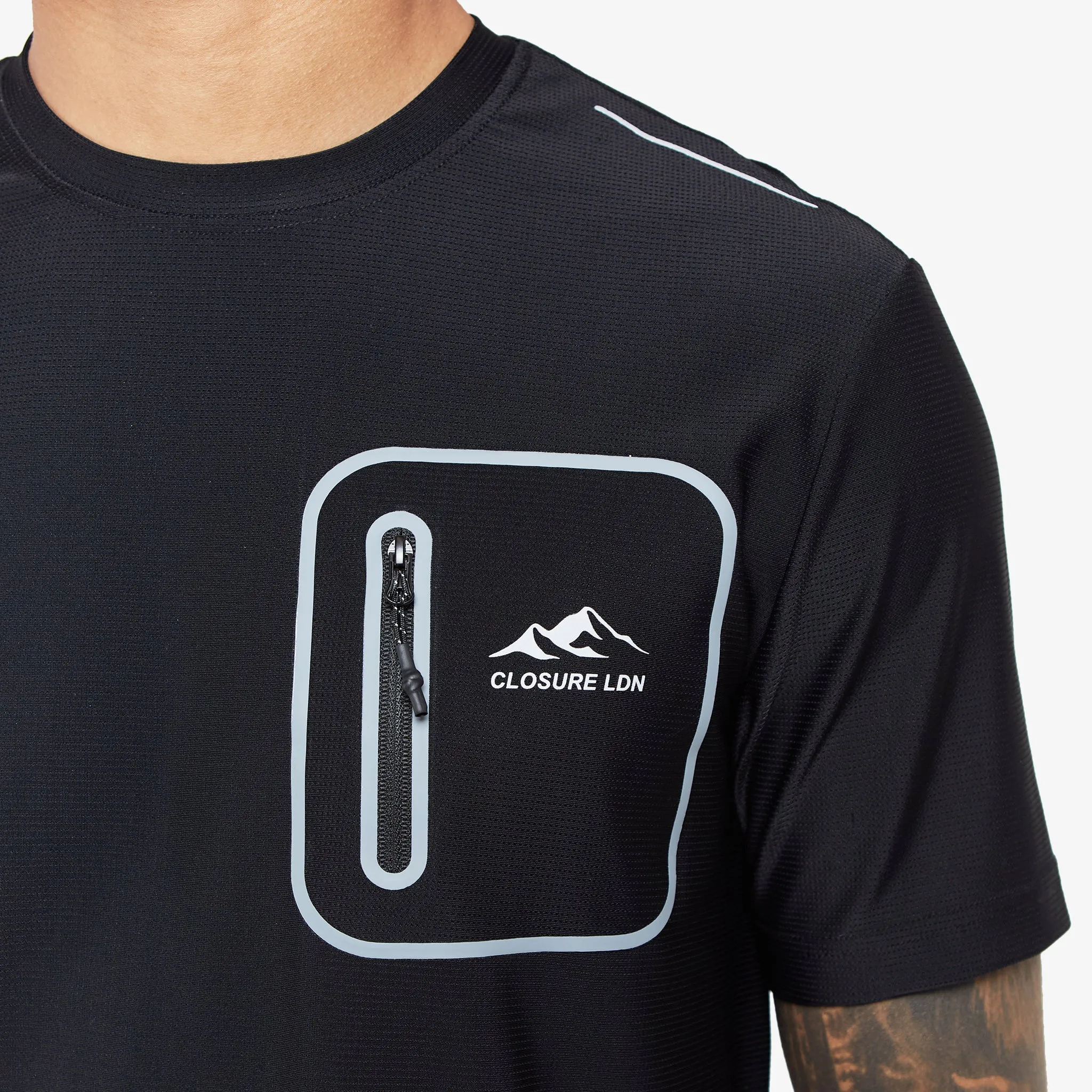 2-Pack Heat Seal Zip Pocket T-Shirts | Black/Grey