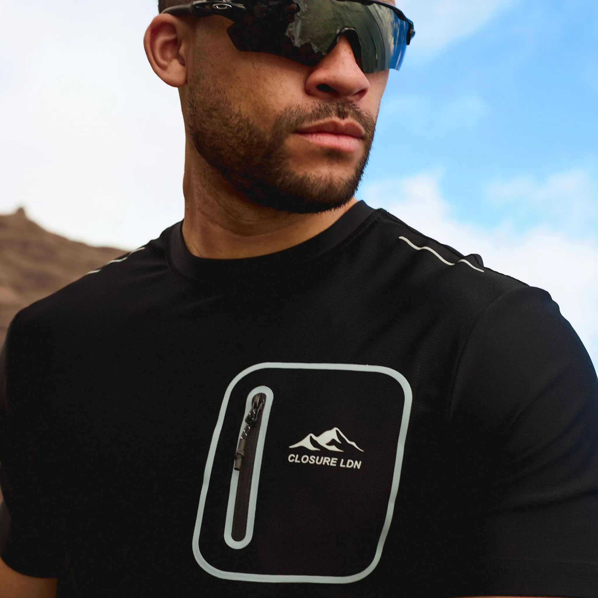 2-Pack Heat Seal Zip Pocket T-Shirts | Black/Grey