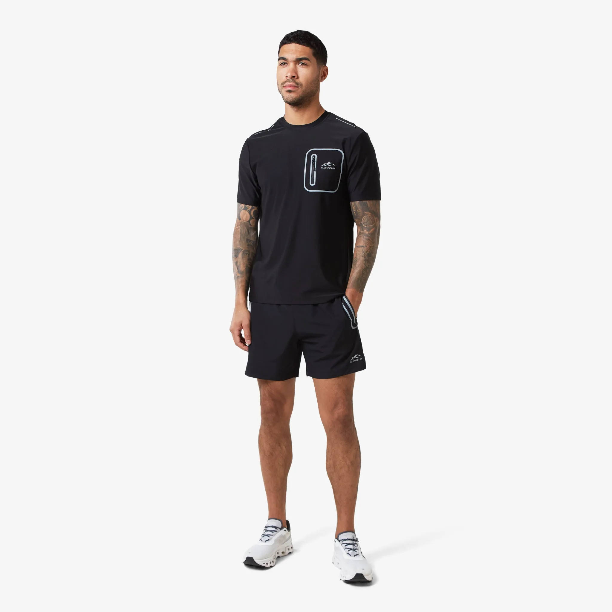 2-Pack Heat Seal Zip Pocket T-Shirts | Black/Grey