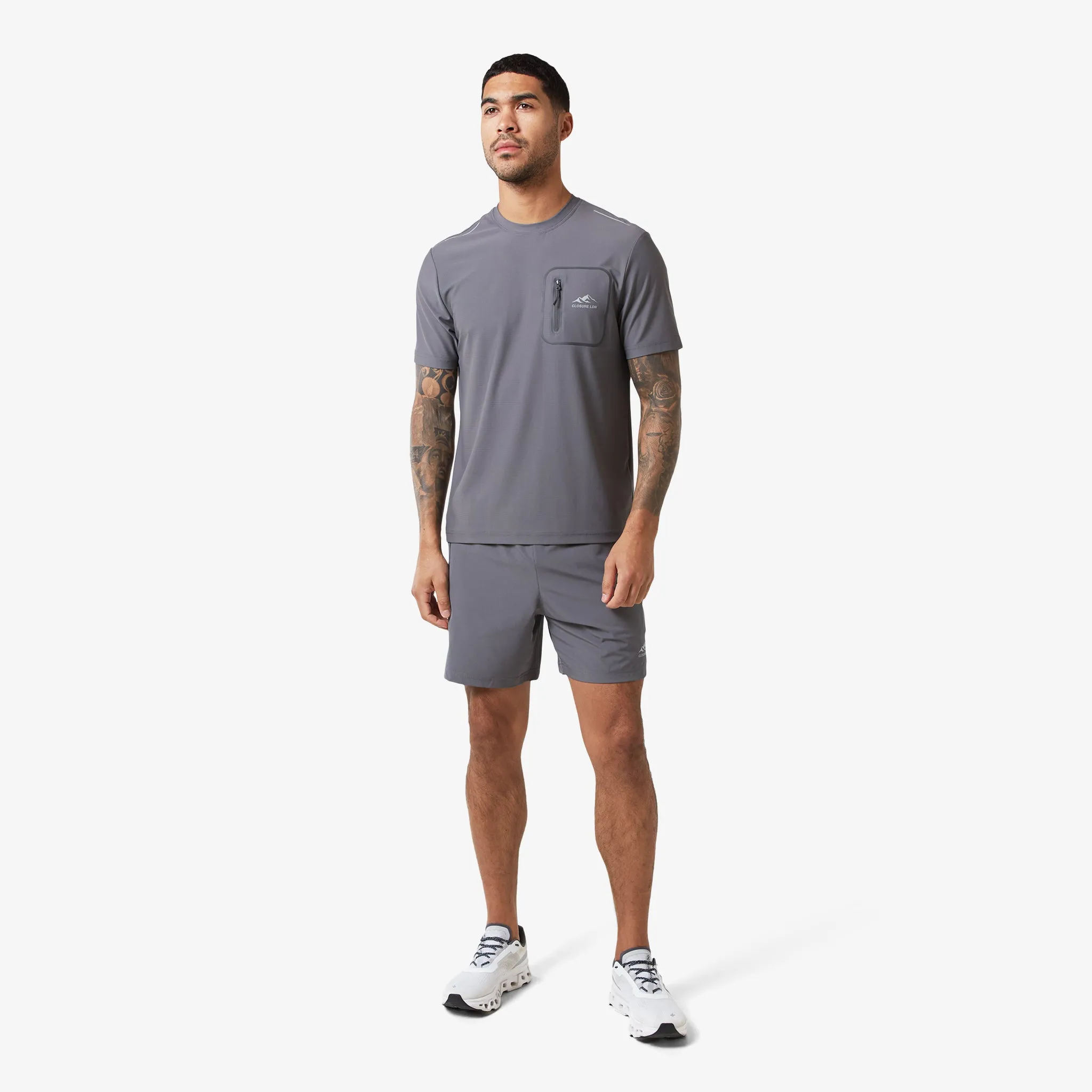 2-Pack Heat Seal Zip Pocket T-Shirts | Black/Grey