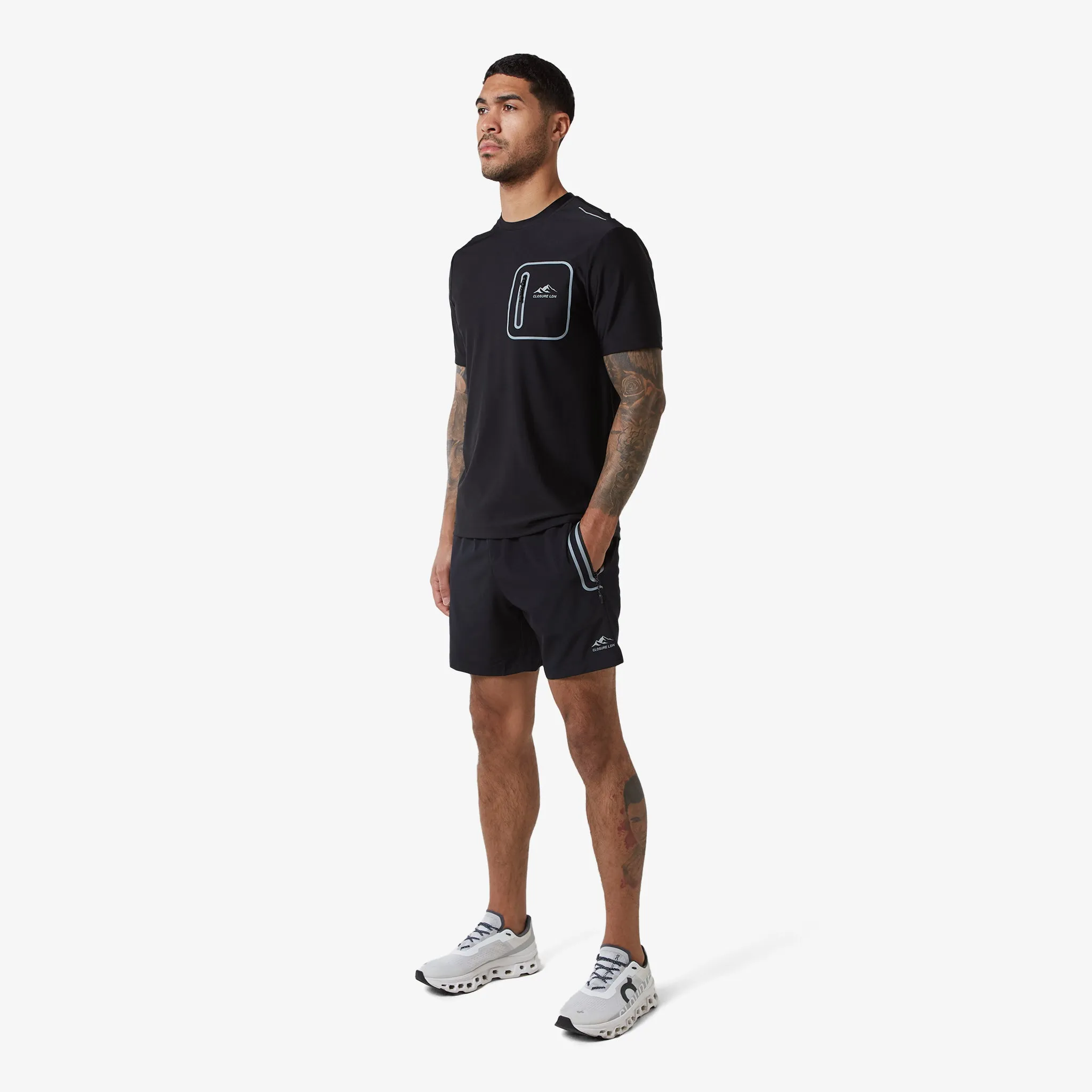 2-Pack Heat Seal Zip Pocket T-Shirts | Black/Grey