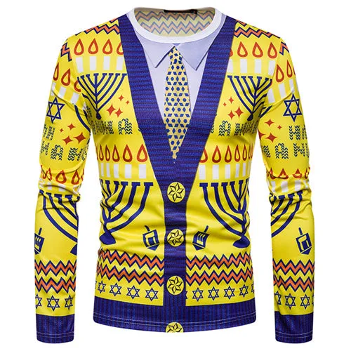 3D-Print Ugly Christmas Necktie T-Shirt (for Men)