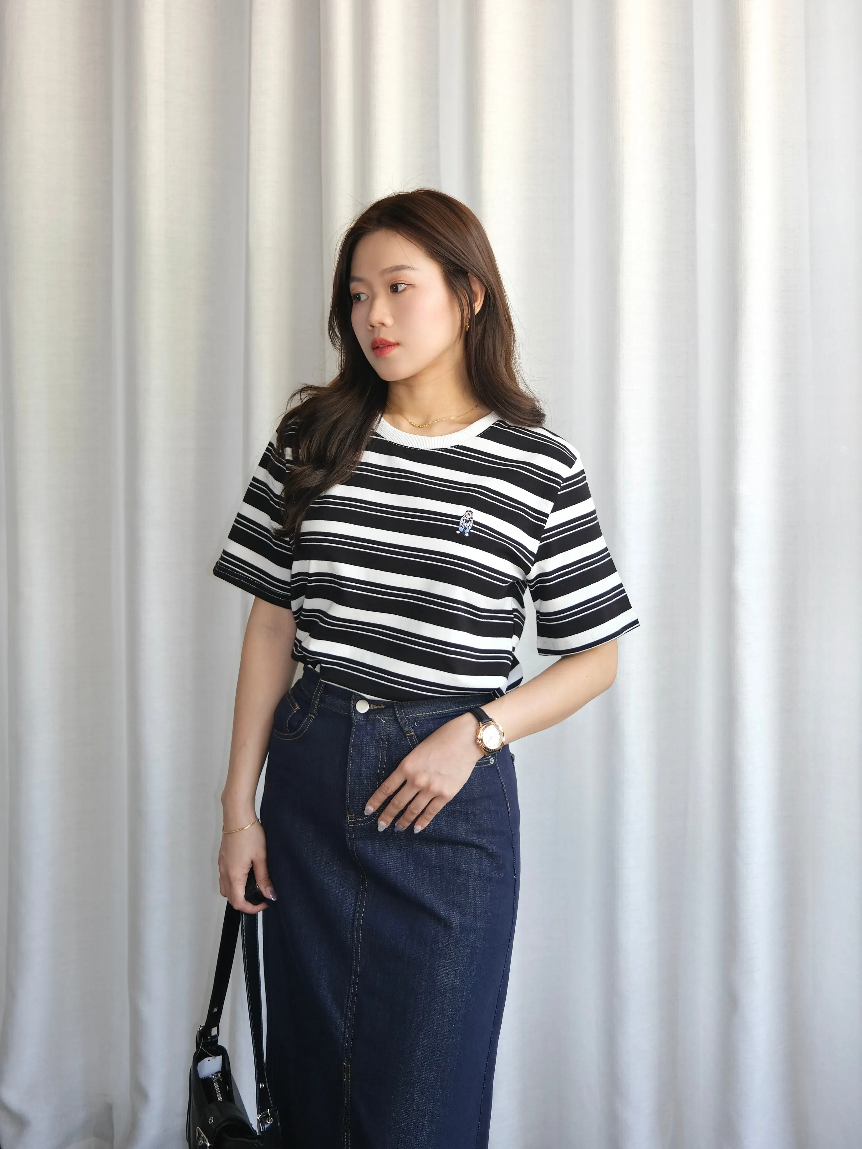 ACEWIN Short Sleeve Striped T-Shirt (Free Size) 110361