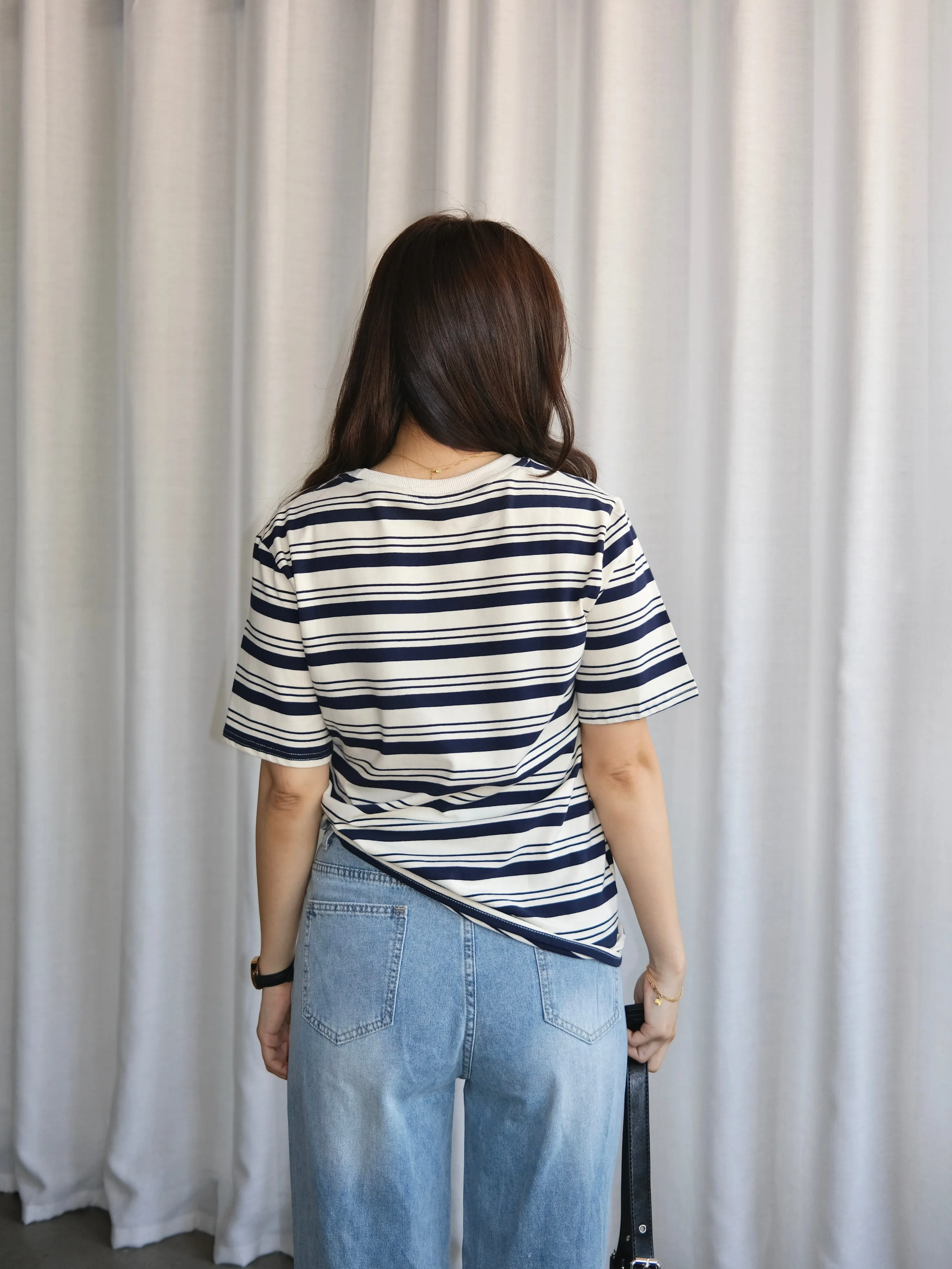 ACEWIN Short Sleeve Striped T-Shirt (Free Size) 110361