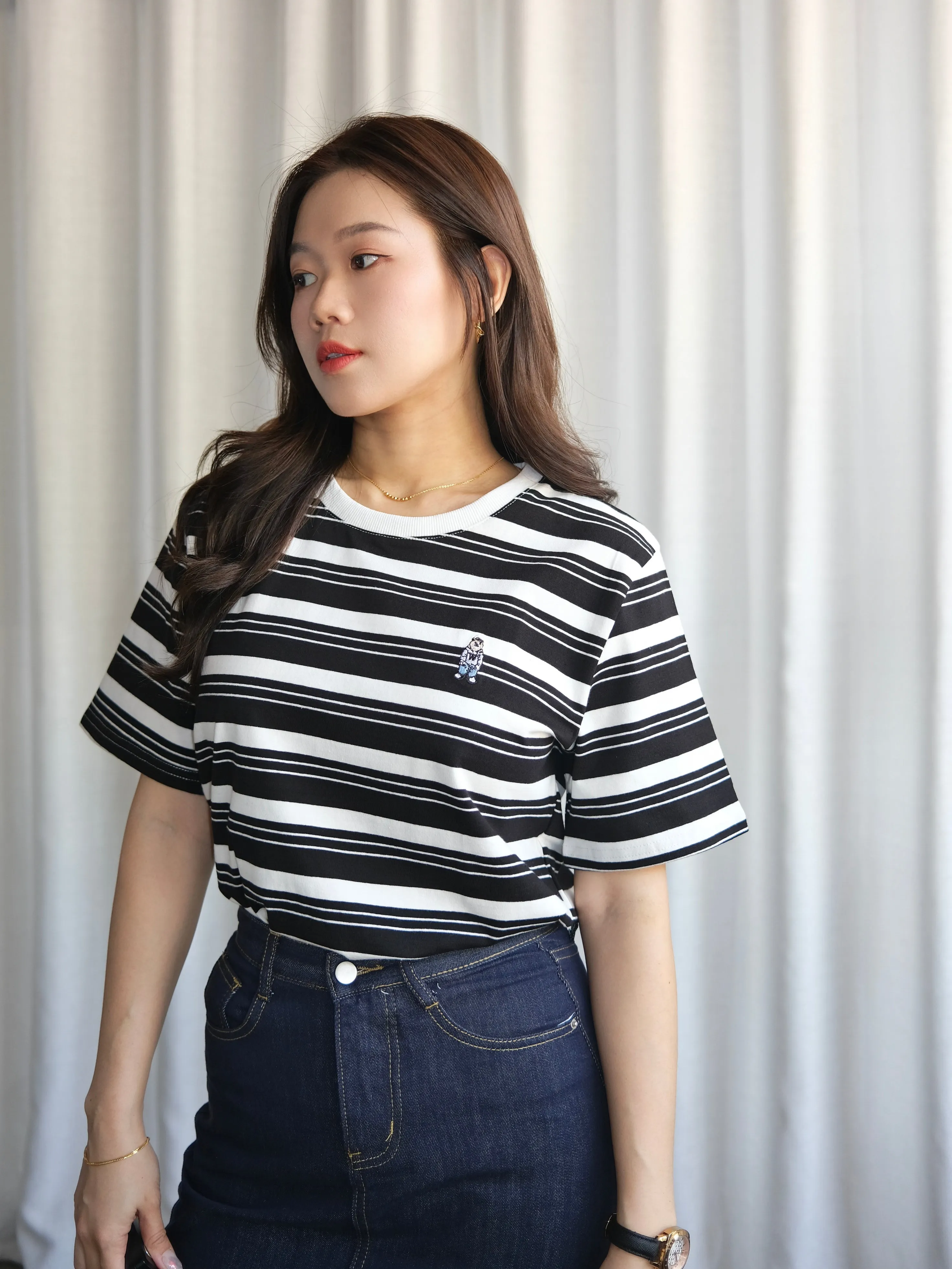 ACEWIN Short Sleeve Striped T-Shirt (Free Size) 110361