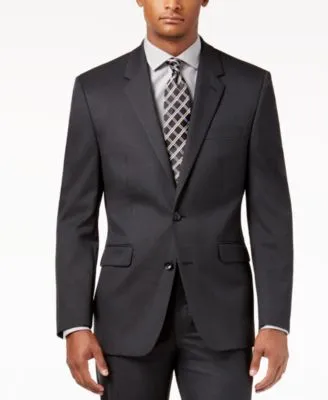 Alfani Mens Jacket Traveler Solid Classic-F Charcoal 44R