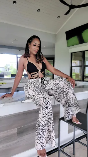 Always Classy Cage Jumpsuit | Black/Beige