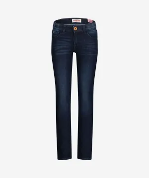 Amia Skinny Jeans Deep Dark Blue Denim