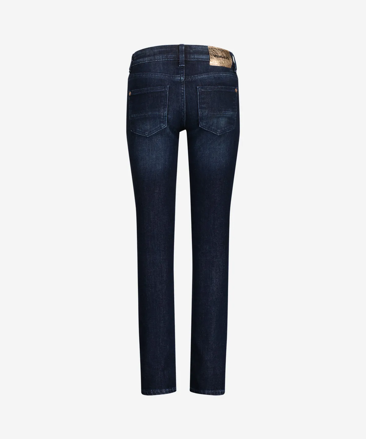 Amia Skinny Jeans Deep Dark Blue Denim