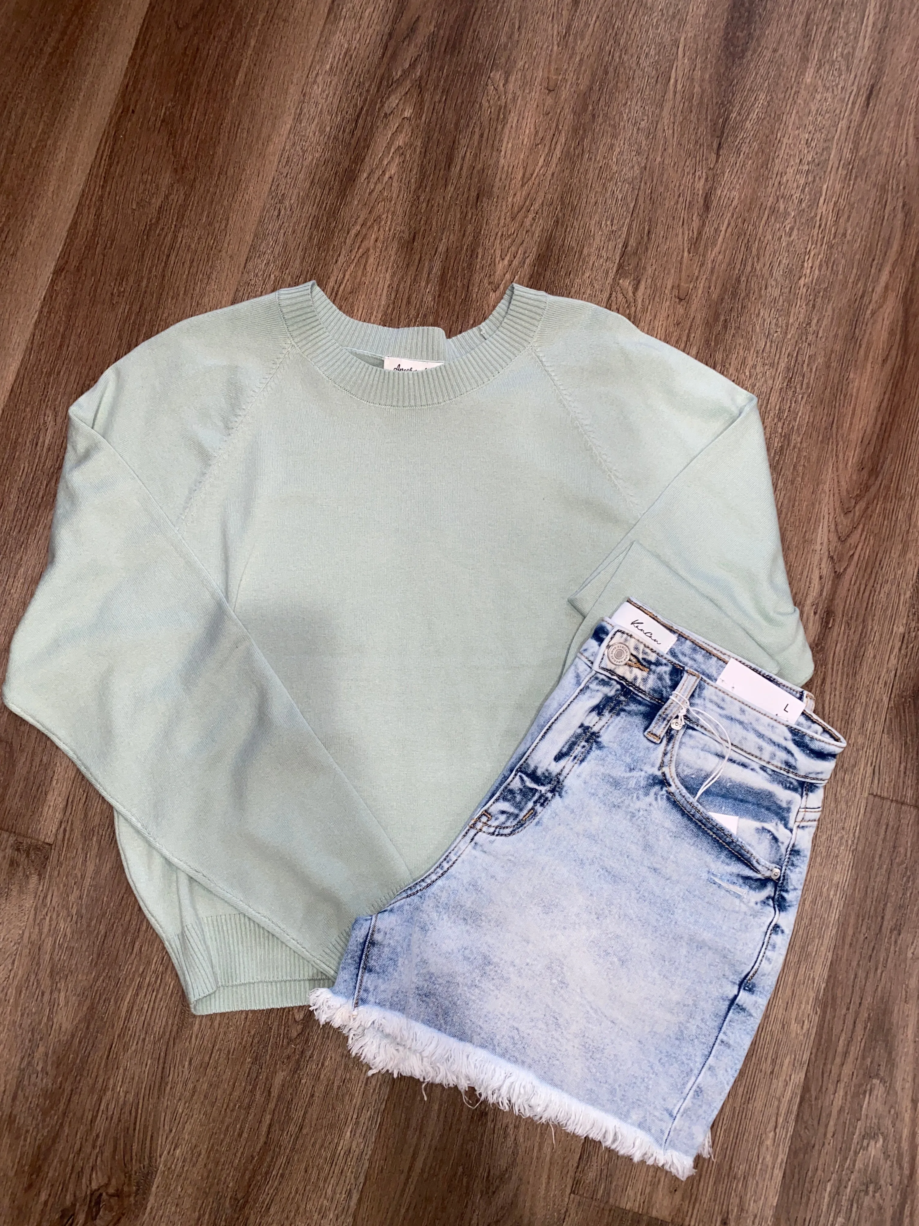 Another Love Maritza Lightweight Sweater- Green