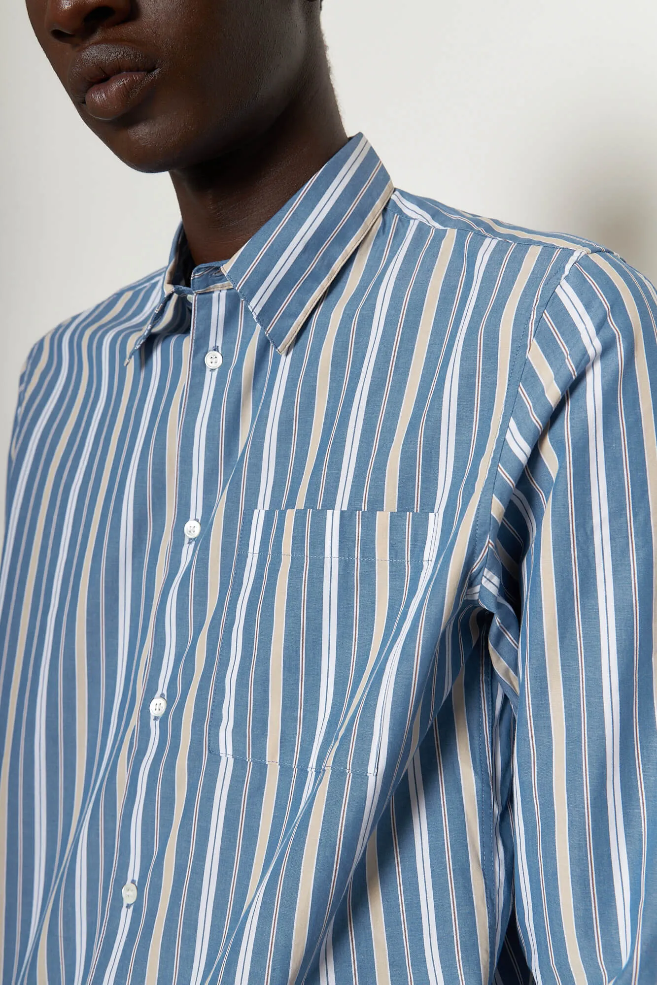 Another Shirt 3.0 Blue Gold Stripe