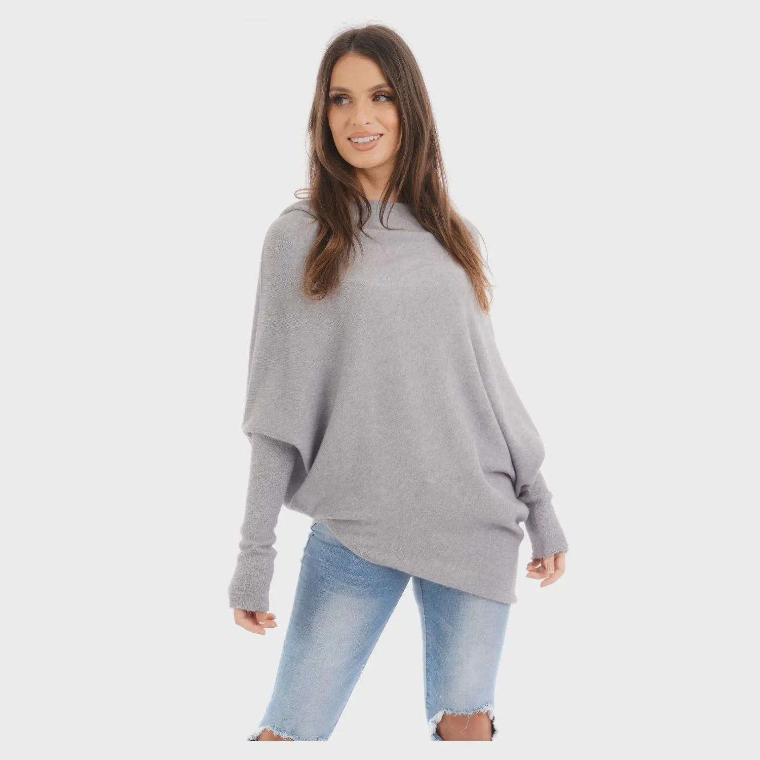 Audrey  Asymmetric Knitted Jumper