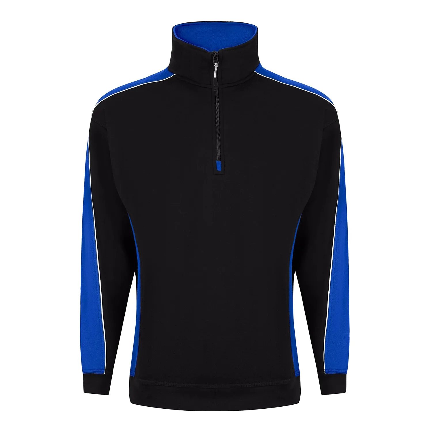 Avocet Quarter Zip Sweatshirt | Black - Royal