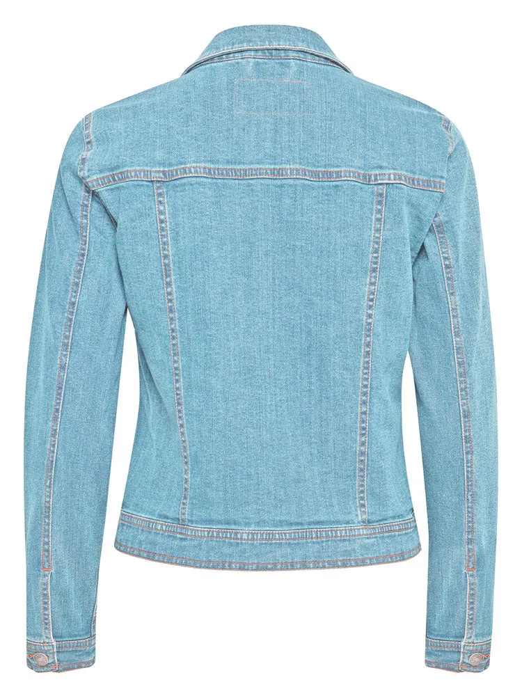 B Young Pully Denim Jacket Light Blue
