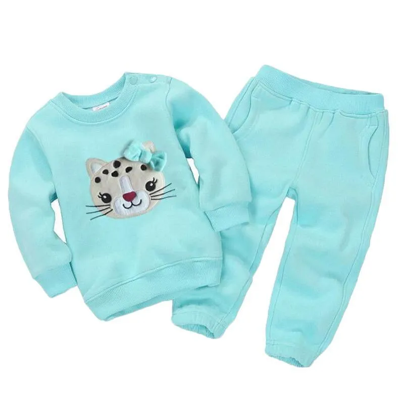 Baby Unisex Animals Sweatshirts Pants Outfit