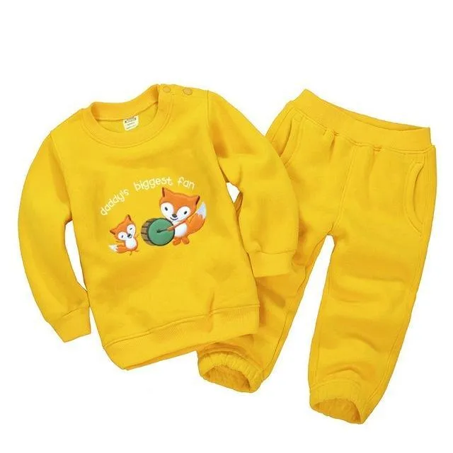 Baby Unisex Animals Sweatshirts Pants Outfit