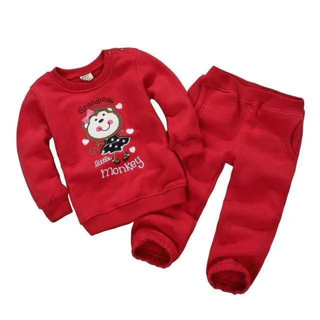 Baby Unisex Animals Sweatshirts Pants Outfit