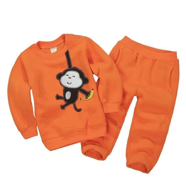 Baby Unisex Animals Sweatshirts Pants Outfit