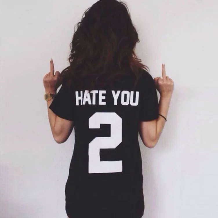 Back Print Plus Size Short Sleeves Black Loose T-shirt