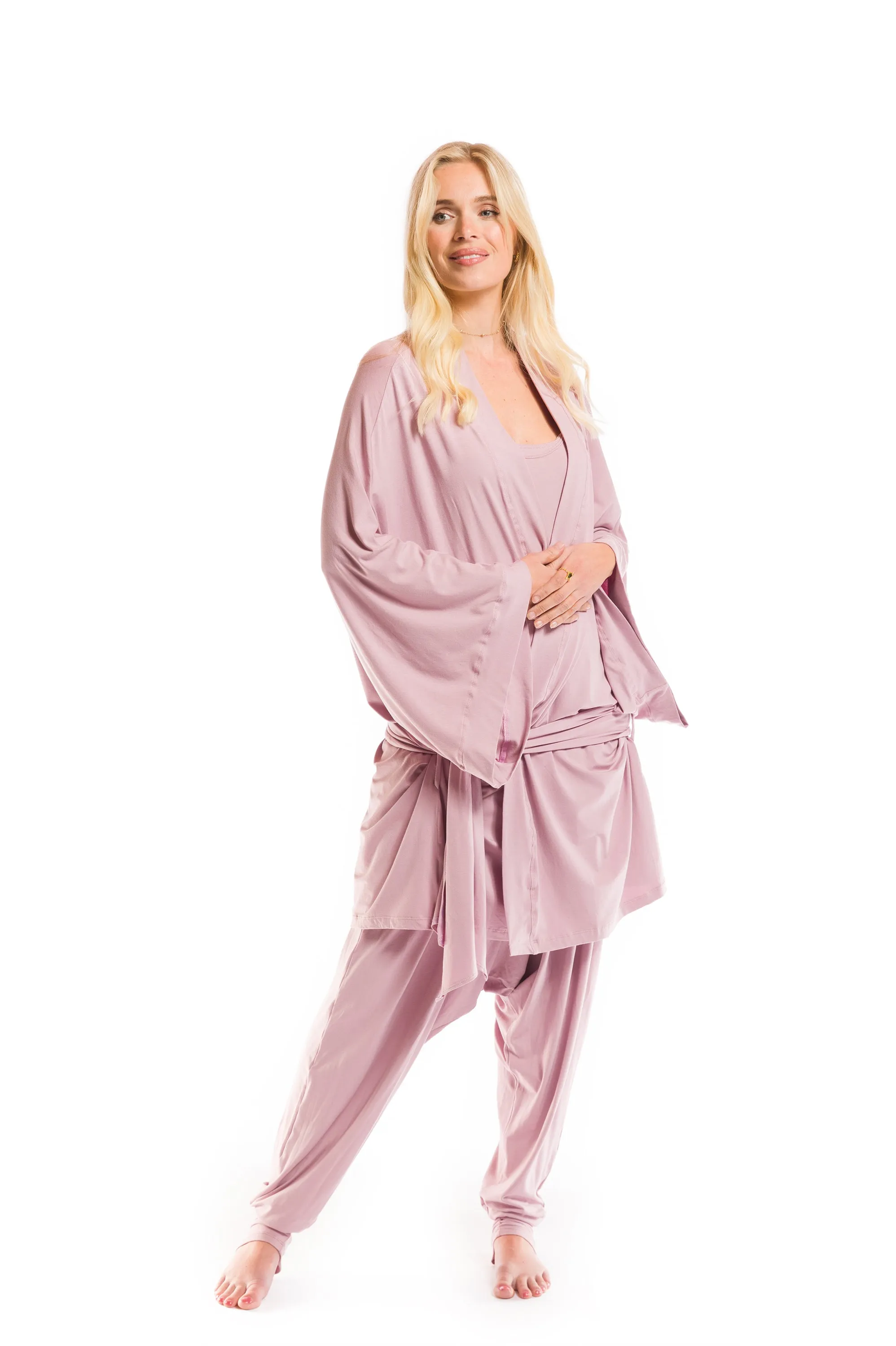 BAMBOO BAGGY JUMPSUIT ROSEWOOD