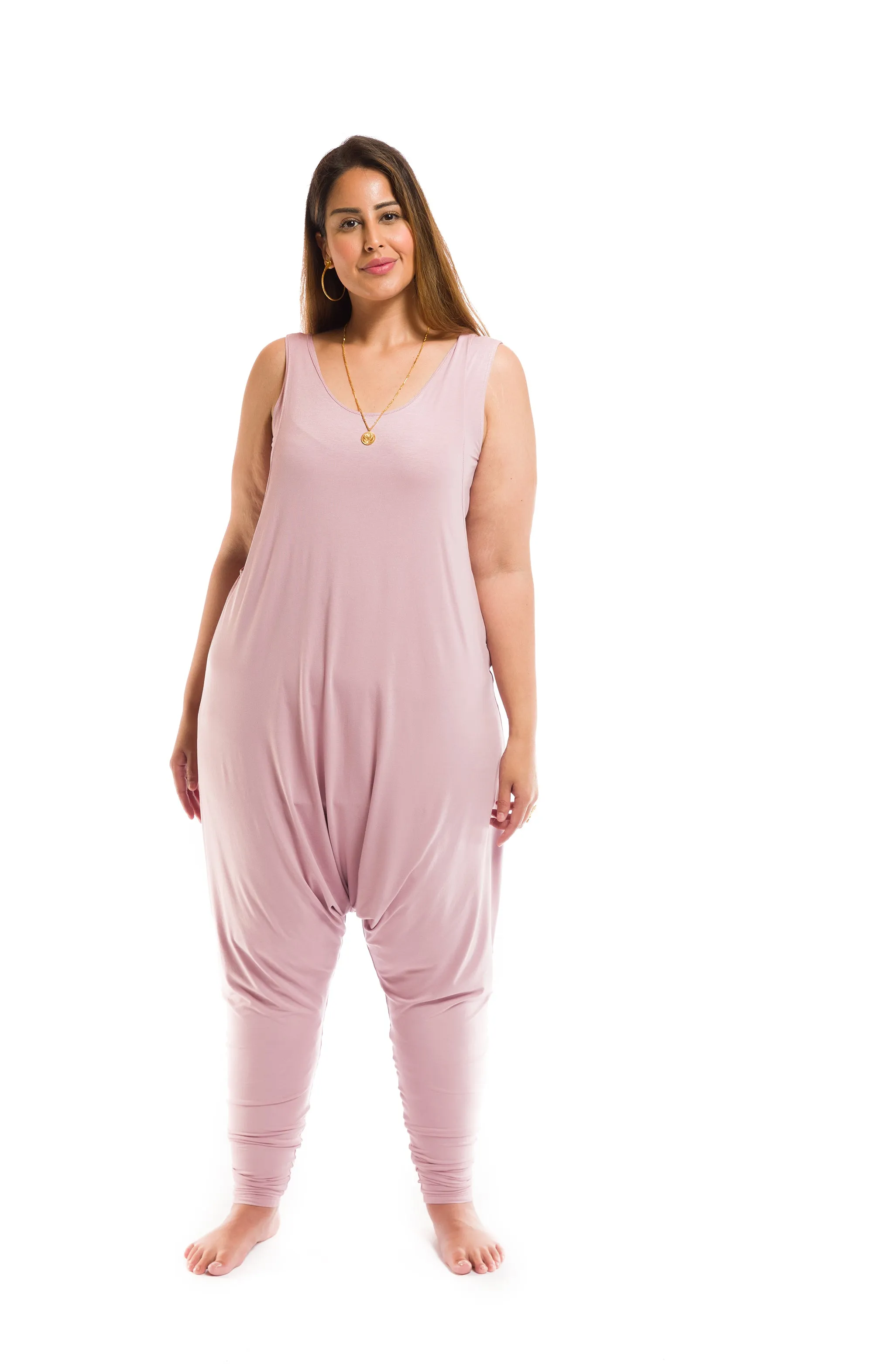 BAMBOO BAGGY JUMPSUIT ROSEWOOD