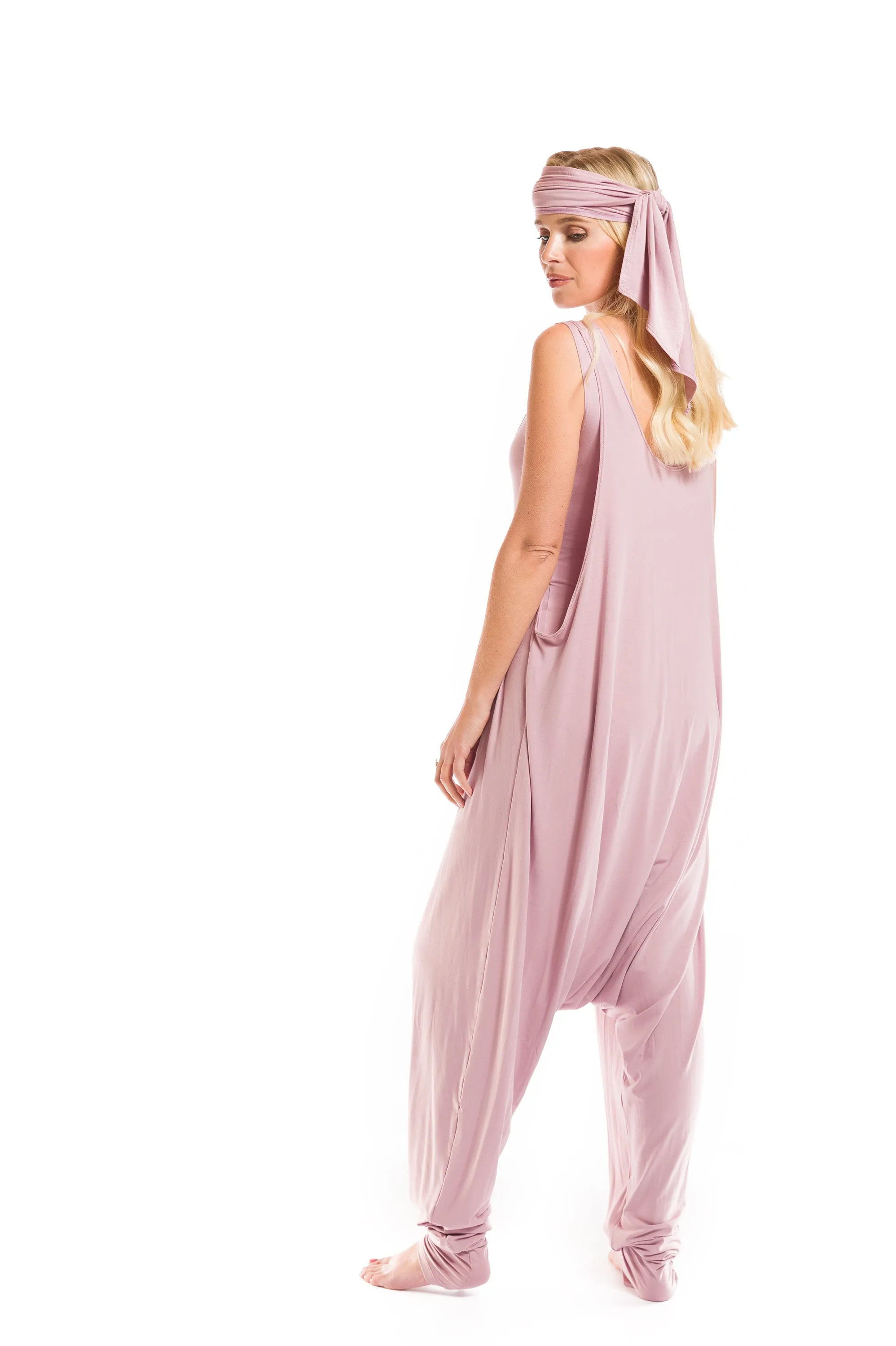 BAMBOO BAGGY JUMPSUIT ROSEWOOD