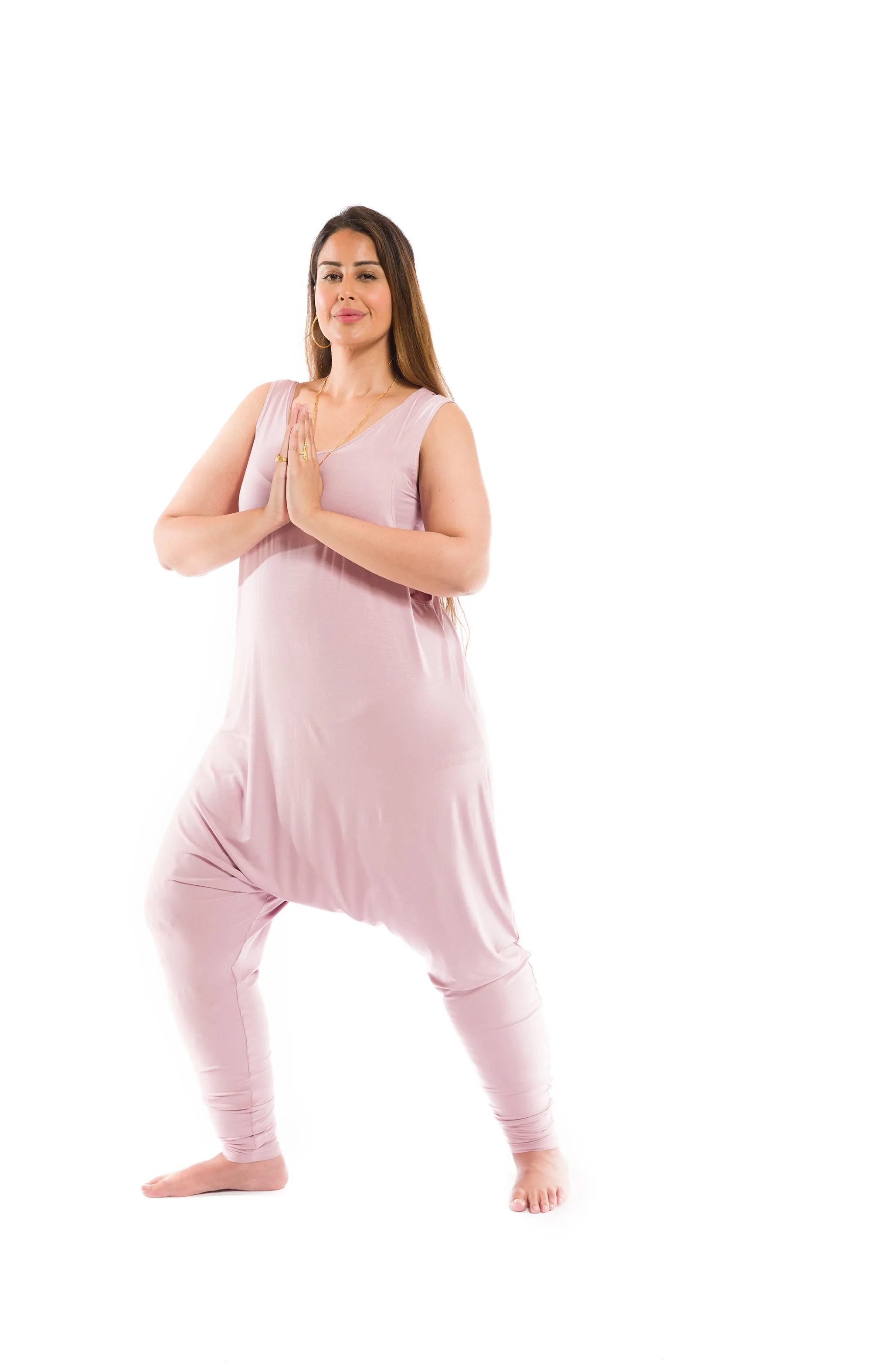 BAMBOO BAGGY JUMPSUIT ROSEWOOD