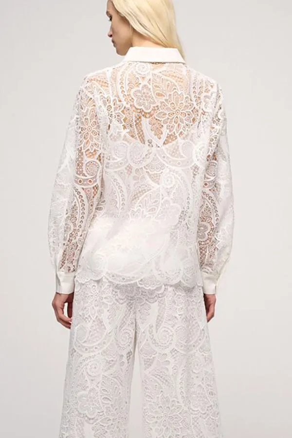 BASIL PAISLEY LACE BLOUSE