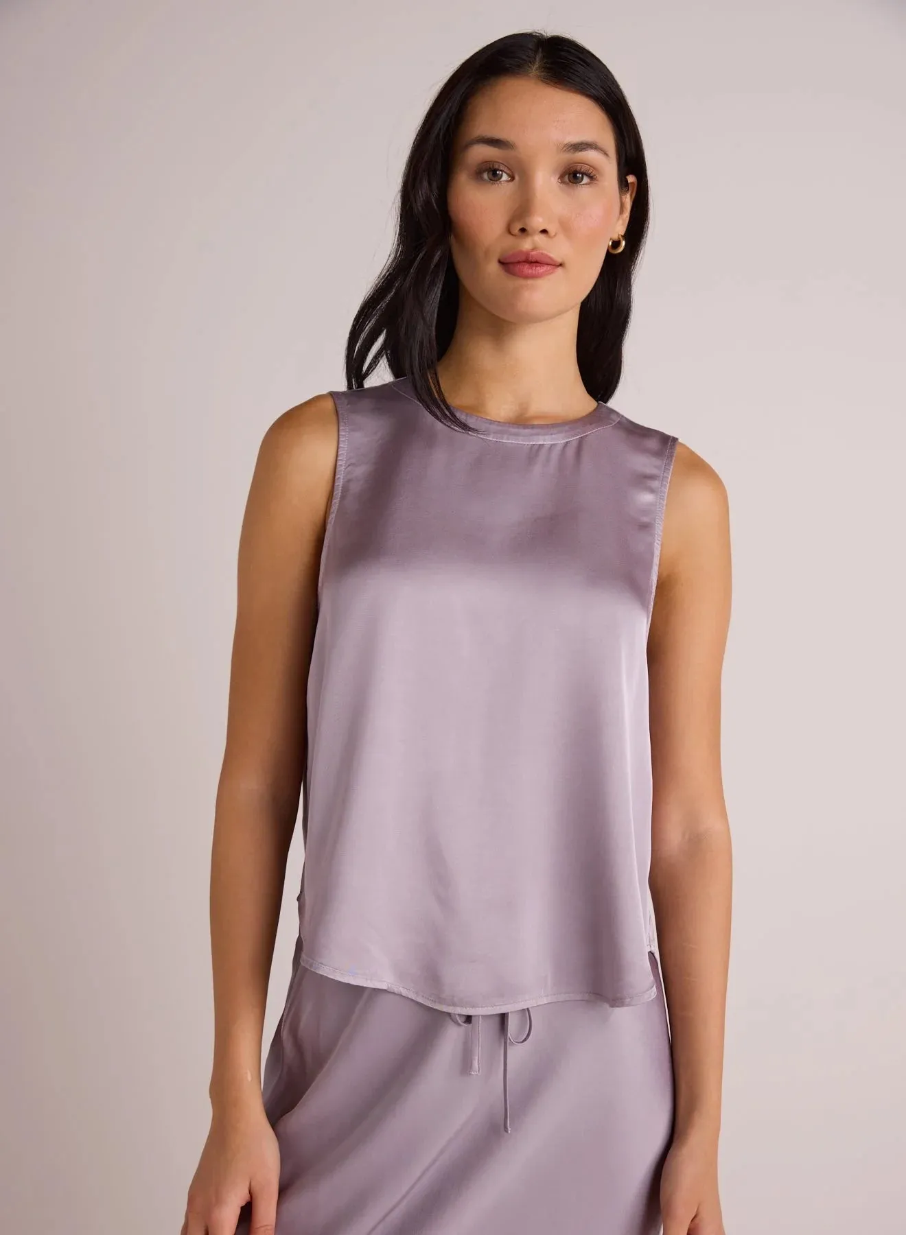 Bella Dahl Sleeveless Crew Neck - Glacier Grey