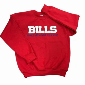 Bills Make me Want to Shout Youth Crewneck Sweatshirt
