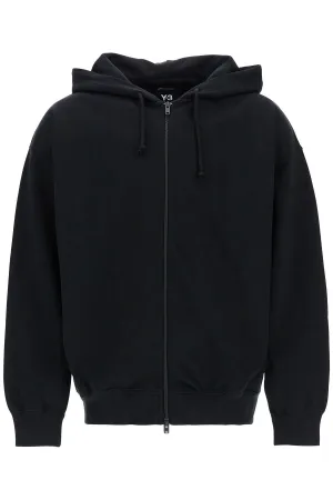 black cotton zip hoodie JN4930 BLACK