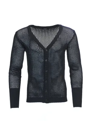 Black Lightweight Knitted Cardigan