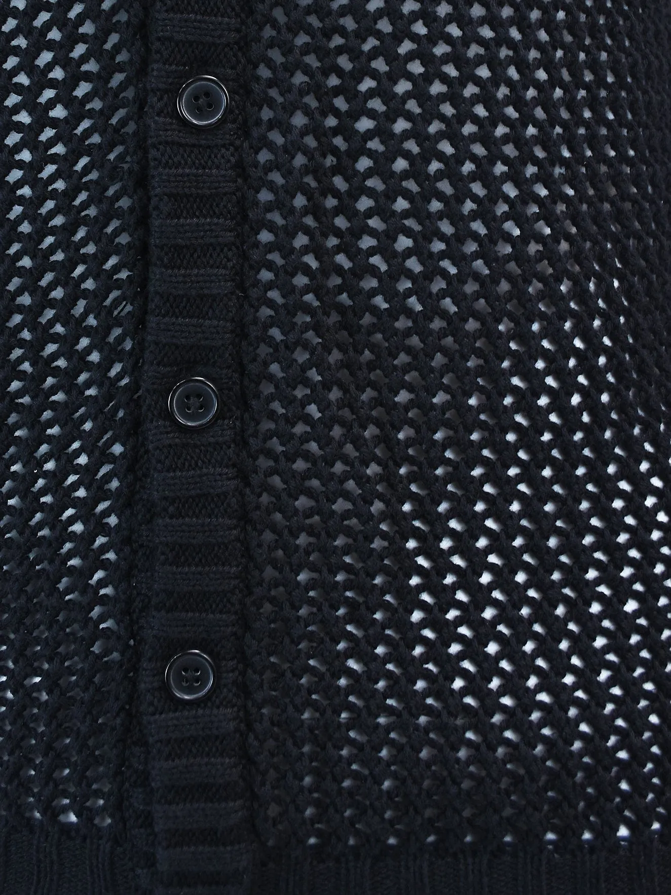 Black Lightweight Knitted Cardigan