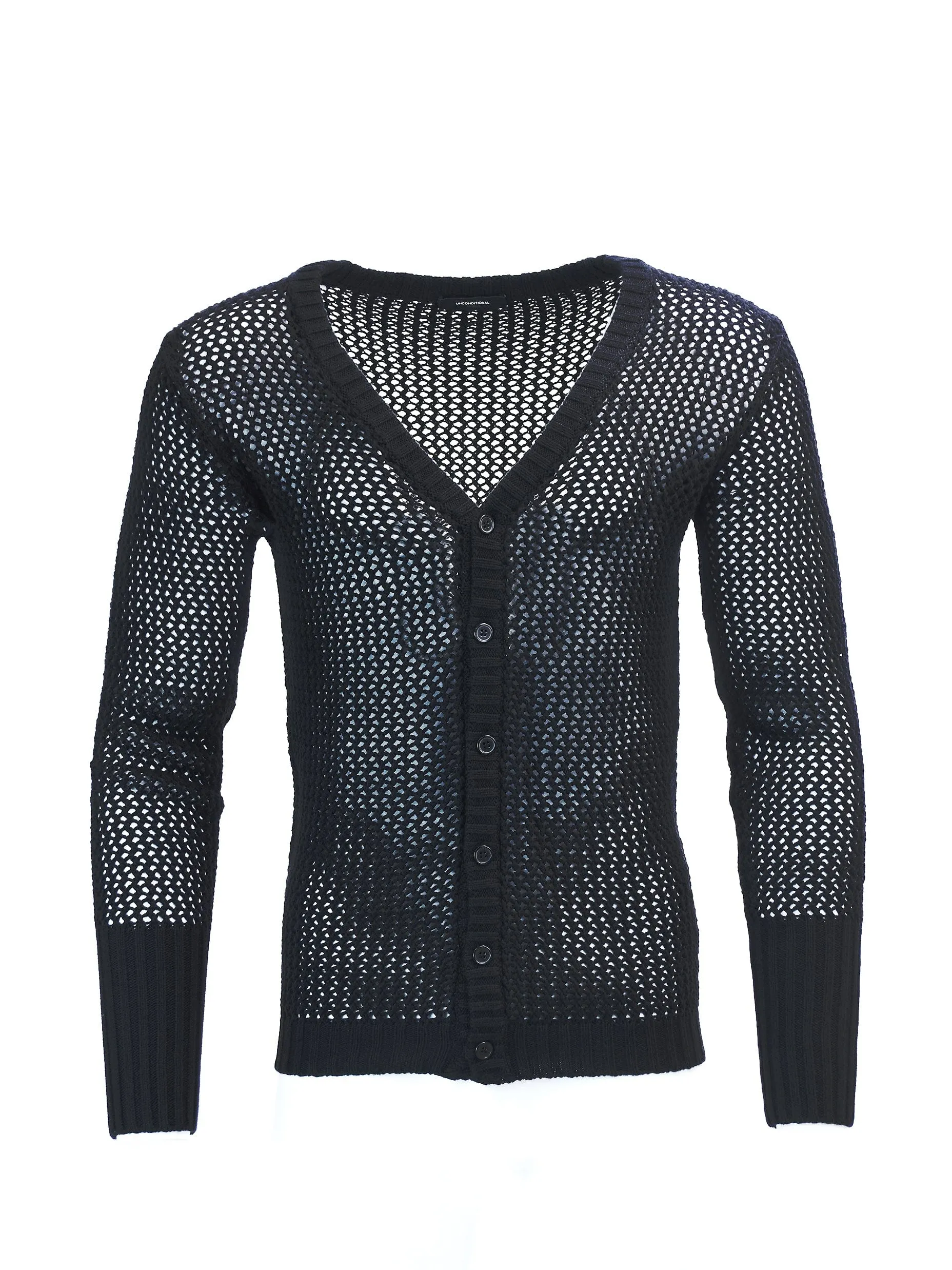 Black Lightweight Knitted Cardigan