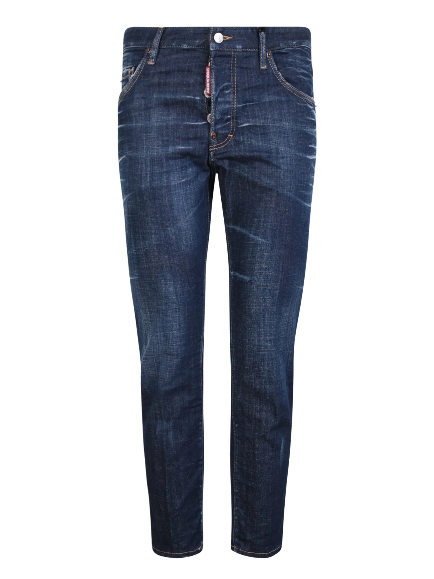 Bleach-Effect blue jeans