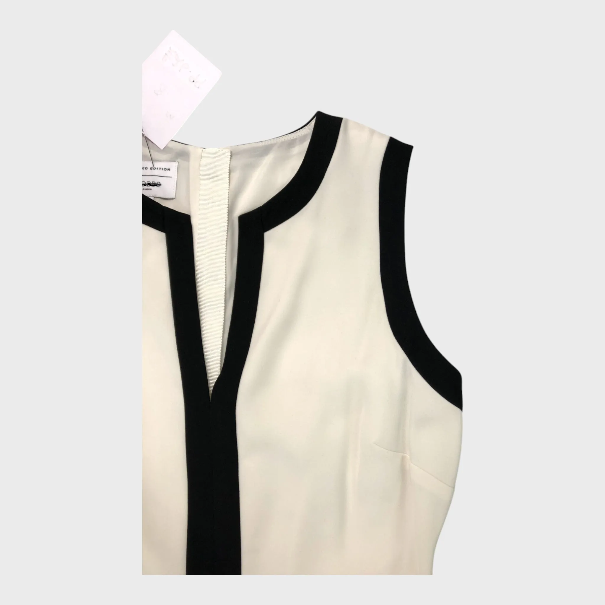 Branded Black/Ivory V-Neck Jumpsuit