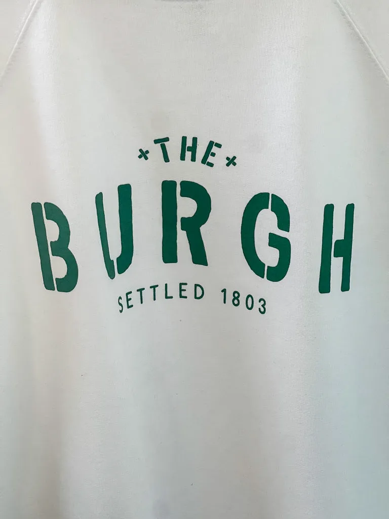Burgh Lightweight Sweatshirt - White/Green