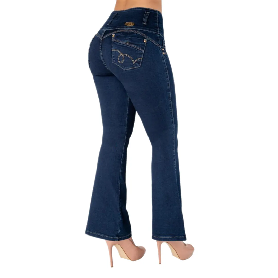 BUTT LIFTING JEANS FLARE MIDNIGHT BLUE TK421