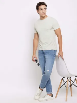 Camla Barcelona Low Distressed Light Blue Jeans For Men