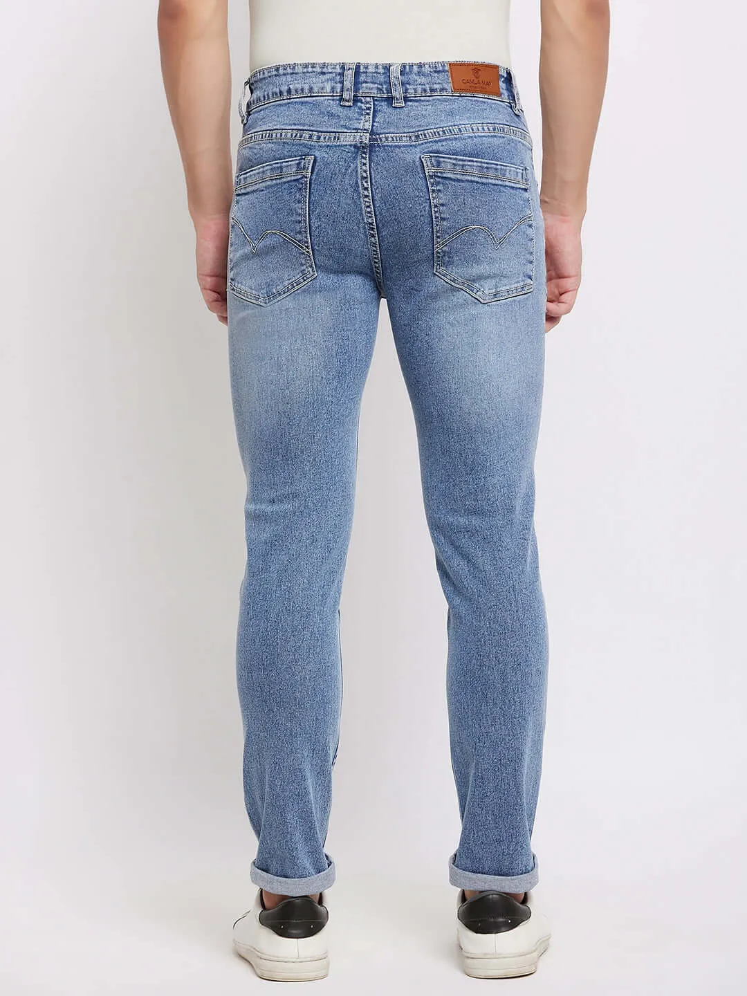 Camla Barcelona Low Distressed Light Blue Jeans For Men