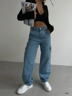 Cargo Straight Leg Jeans