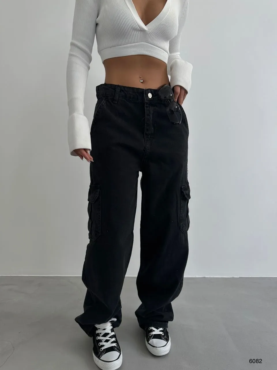 Cargo Straight Leg Jeans