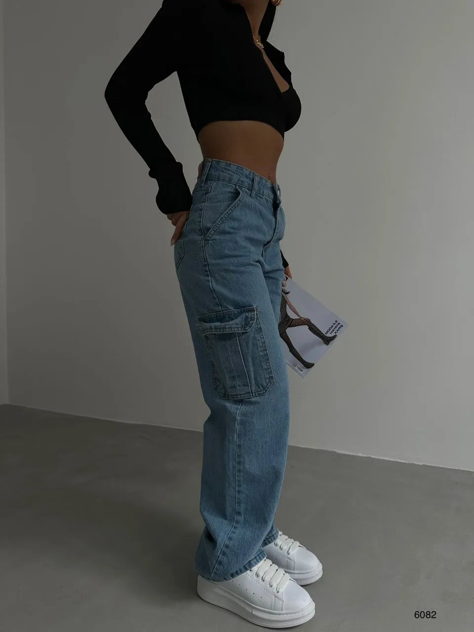 Cargo Straight Leg Jeans