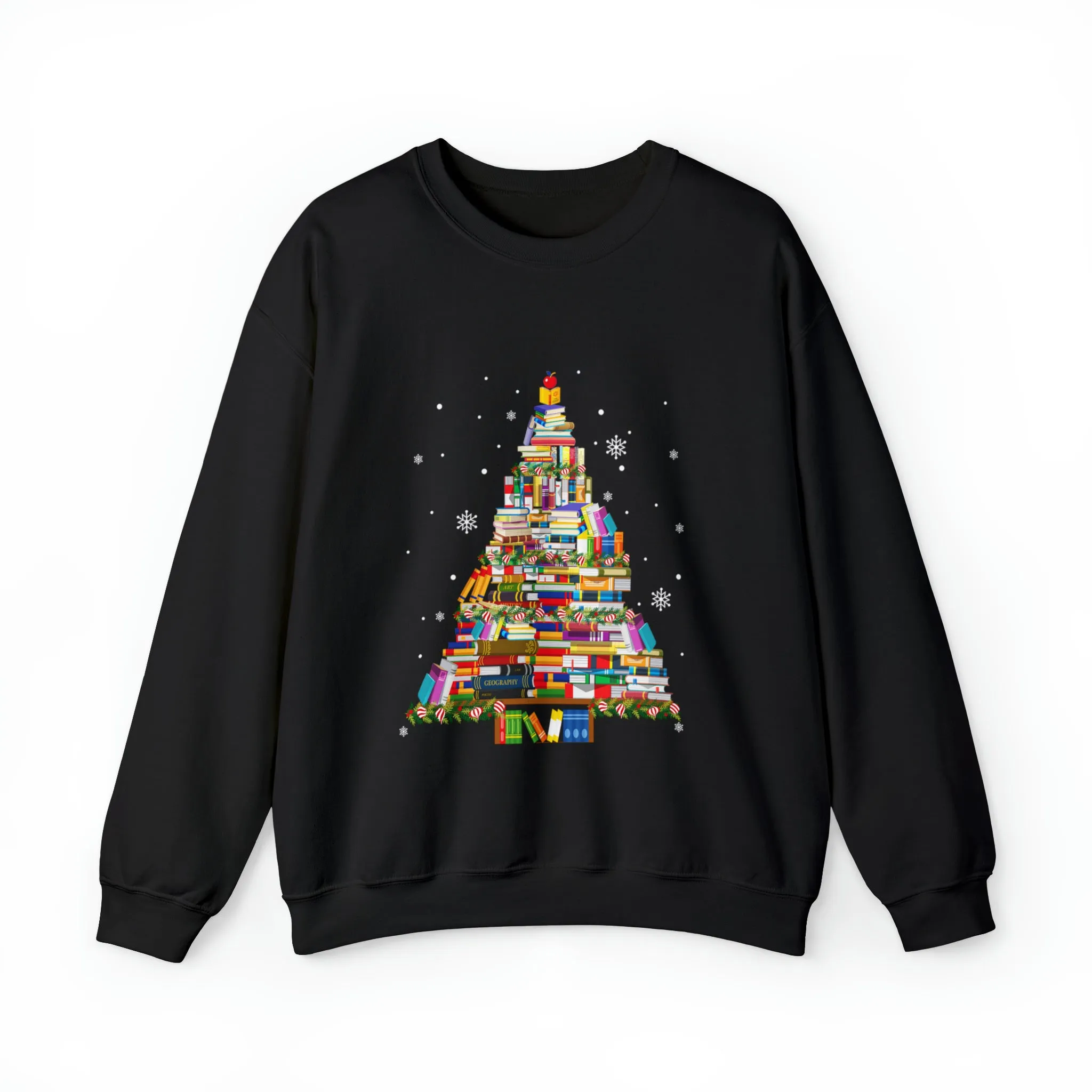 Christmas Book Tree Sweatshirt, Christmas Gift,Book Lovers Christmas Gift,Bookworm Christmas Shirt,Gift For Teachers,School Christmas,Xmas Tee