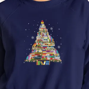 Christmas Book Tree Sweatshirt, Christmas Gift,Book Lovers Christmas Gift,Bookworm Christmas Shirt,Gift For Teachers,School Christmas,Xmas Tee