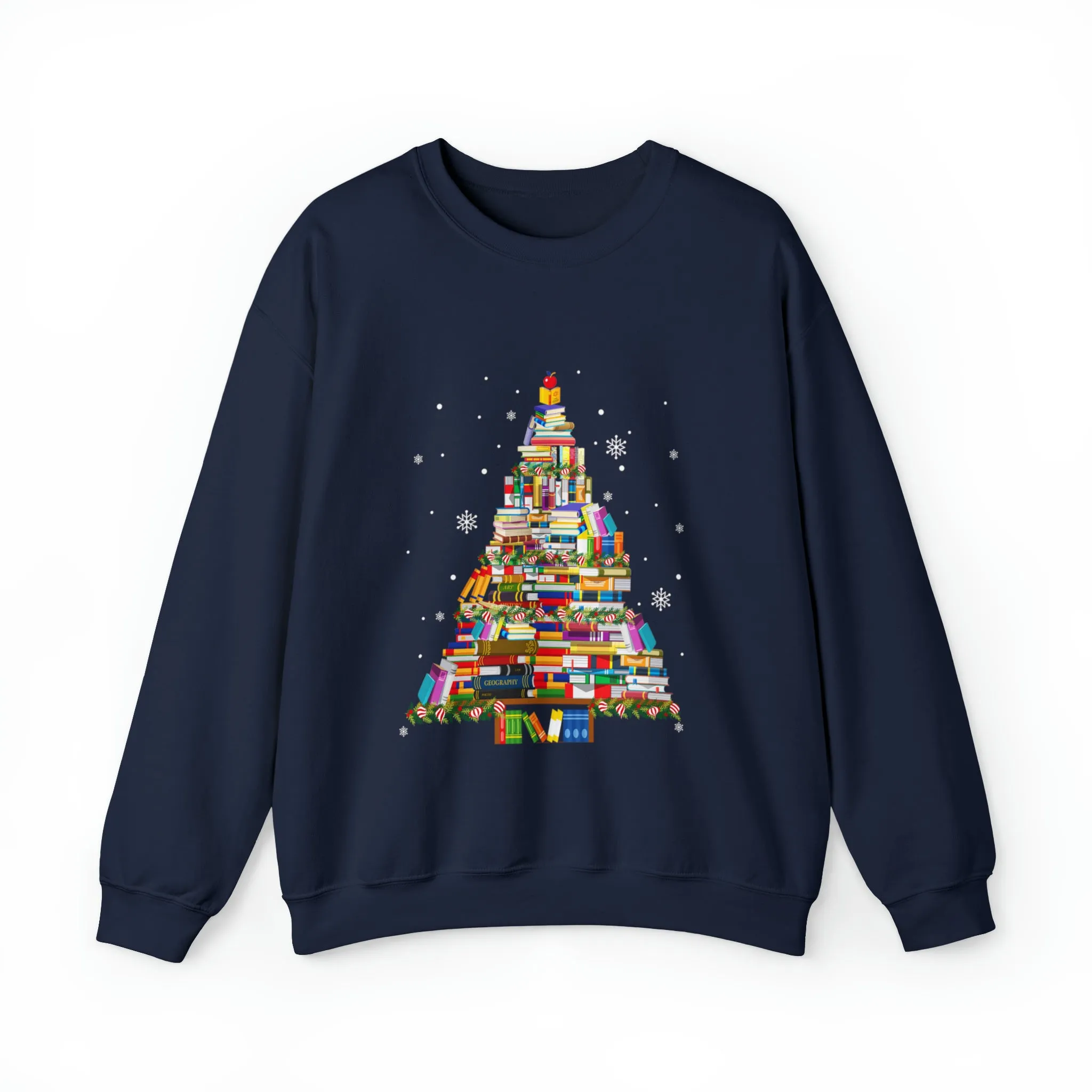Christmas Book Tree Sweatshirt, Christmas Gift,Book Lovers Christmas Gift,Bookworm Christmas Shirt,Gift For Teachers,School Christmas,Xmas Tee
