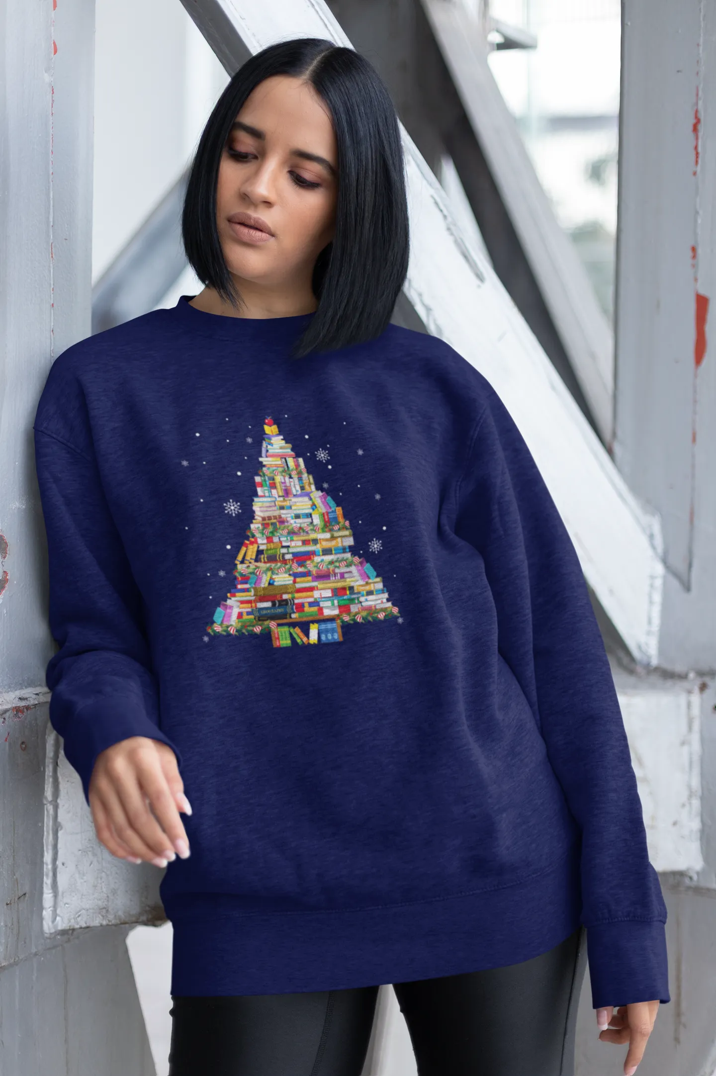 Christmas Book Tree Sweatshirt, Christmas Gift,Book Lovers Christmas Gift,Bookworm Christmas Shirt,Gift For Teachers,School Christmas,Xmas Tee