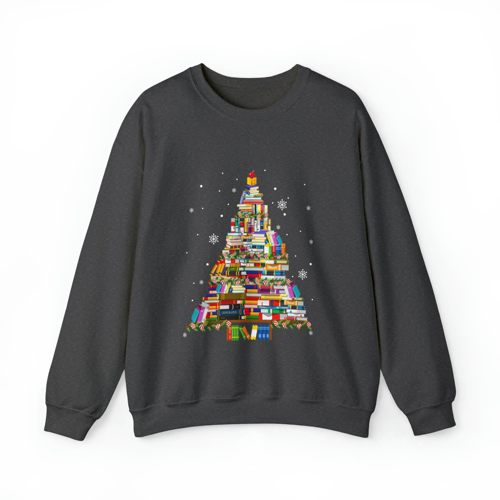 Christmas Book Tree Sweatshirt, Christmas Gift,Book Lovers Christmas Gift,Bookworm Christmas Shirt,Gift For Teachers,School Christmas,Xmas Tee