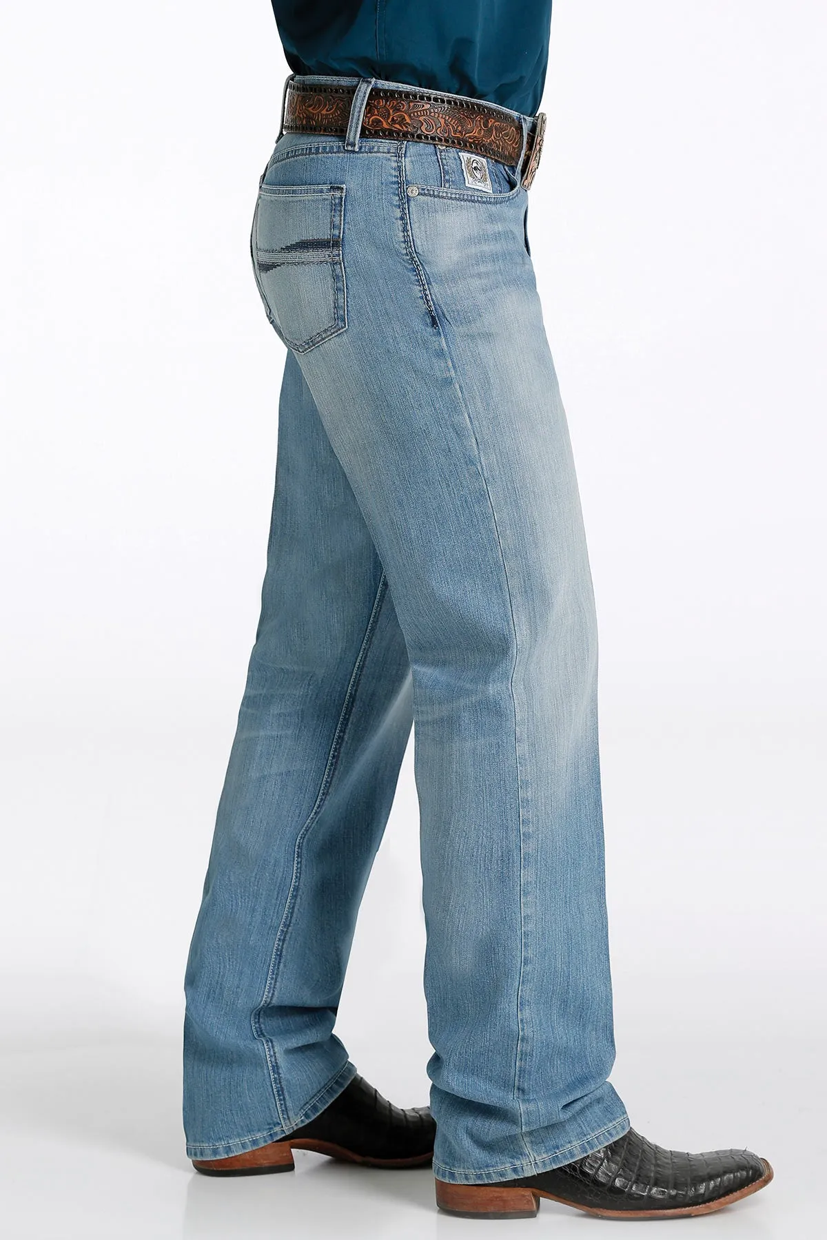 Cinch White Label Performance Straight Leg - LIGHT STONE WASH