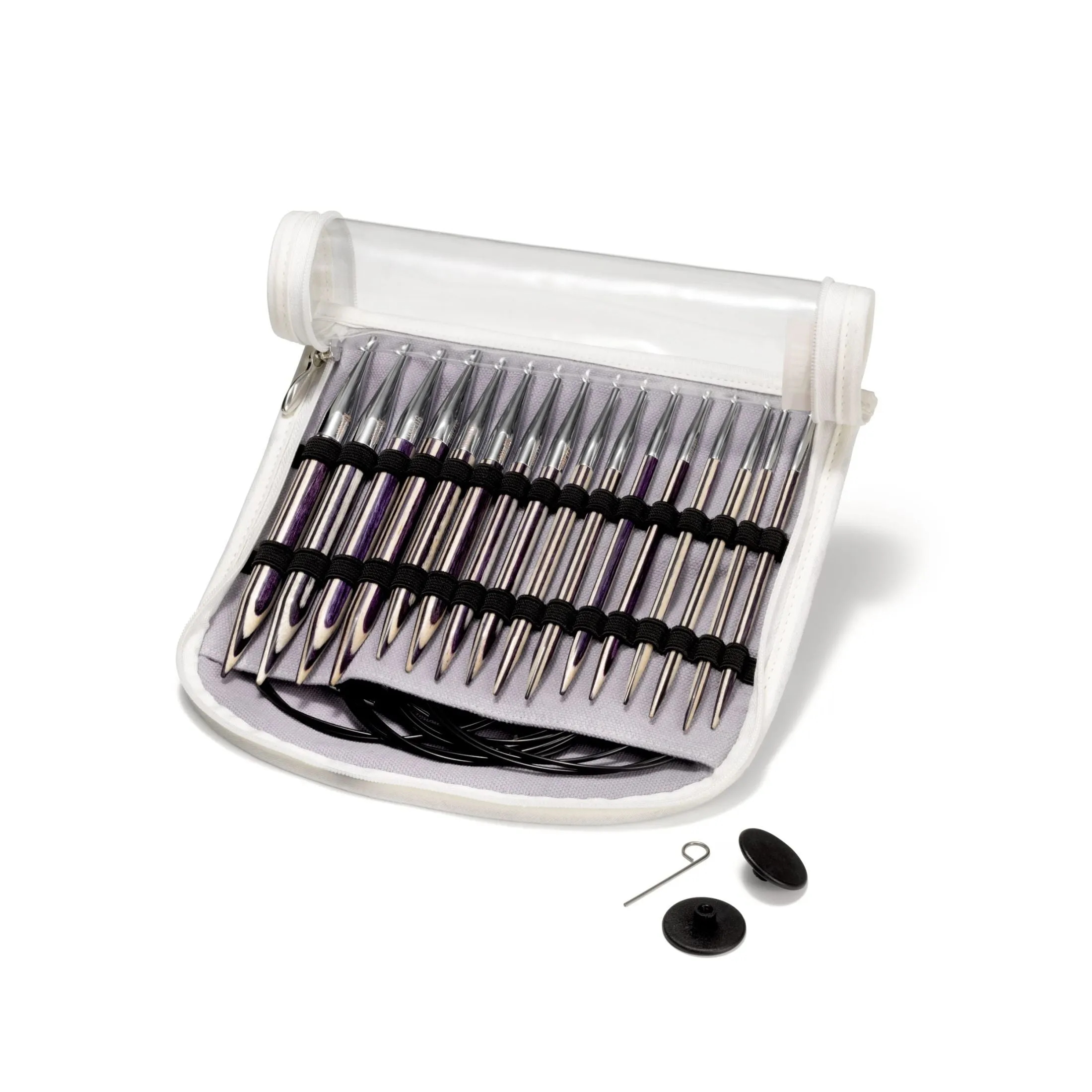 Circular Knitting Needles Set, Interchangeable, Wood, 4-10mm